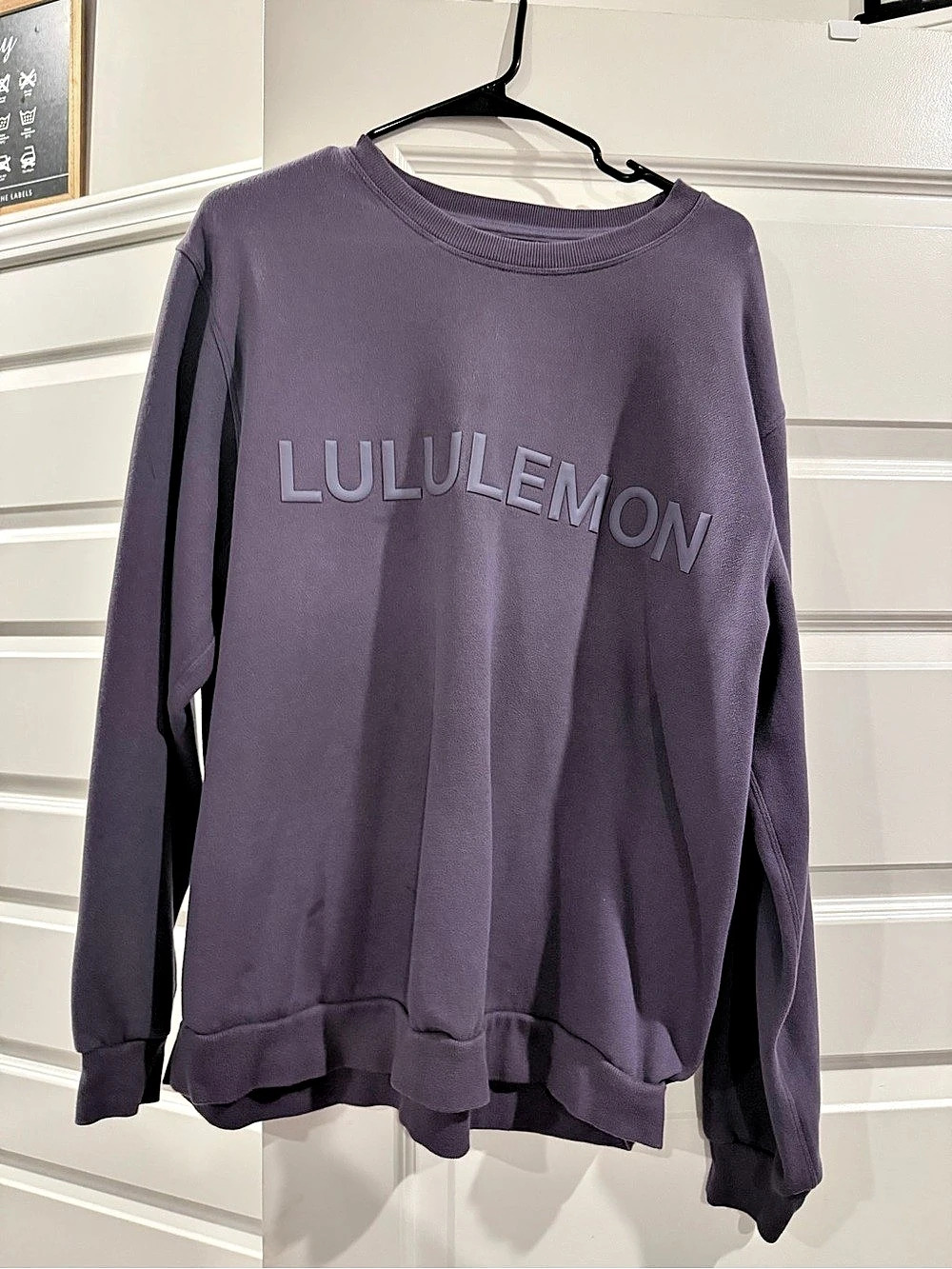 lululemon Perfectly Oversized Crew *Graphic Purple Sweatshirt
